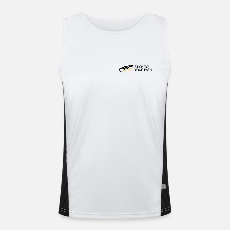 Gecko - Stick to your Path - Men's Functional Contrast Tank Top  - white/black