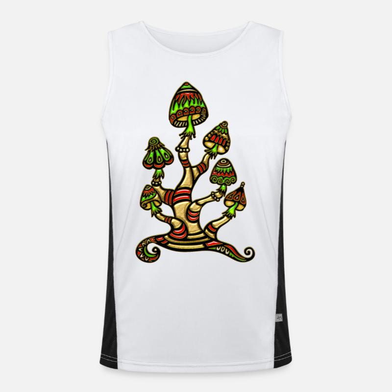 Magic mushrooms Men's Functional Contrast Tank Top 