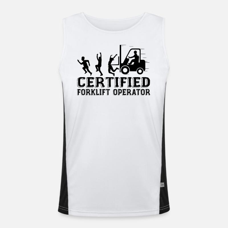 Certified Forklift Operator Men's Functional Contrast Tank Top 