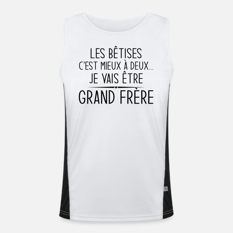 Ich werde ein großer Bruder sein Funktionelles Kontrast-Tank Top für Männer 