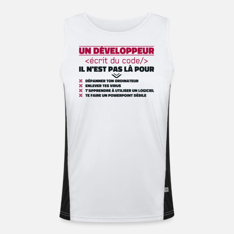 A Written Developer of the Gift Code Men's Functional Contrast Tank Top 