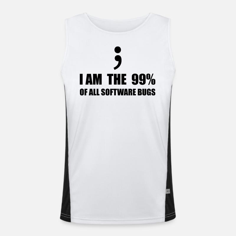 Computer Scientist Programmer - Men's Functional Contrast Tank Top  - white/black