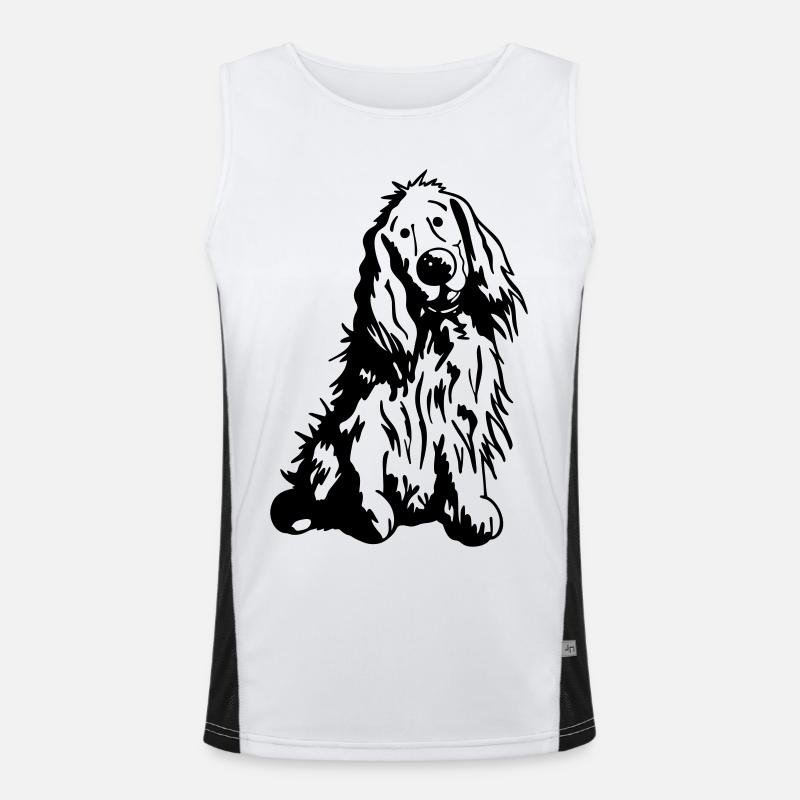 Cute English Cocker Spaniel Men's Functional Contrast Tank Top 