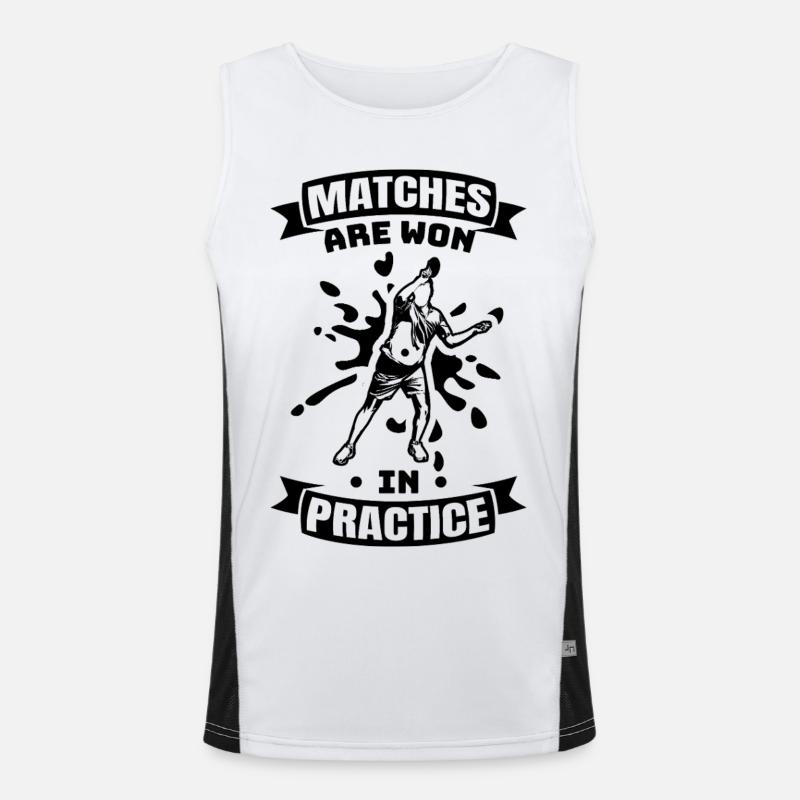 Matches Are Won In Practice Men's Functional Contrast Tank Top 