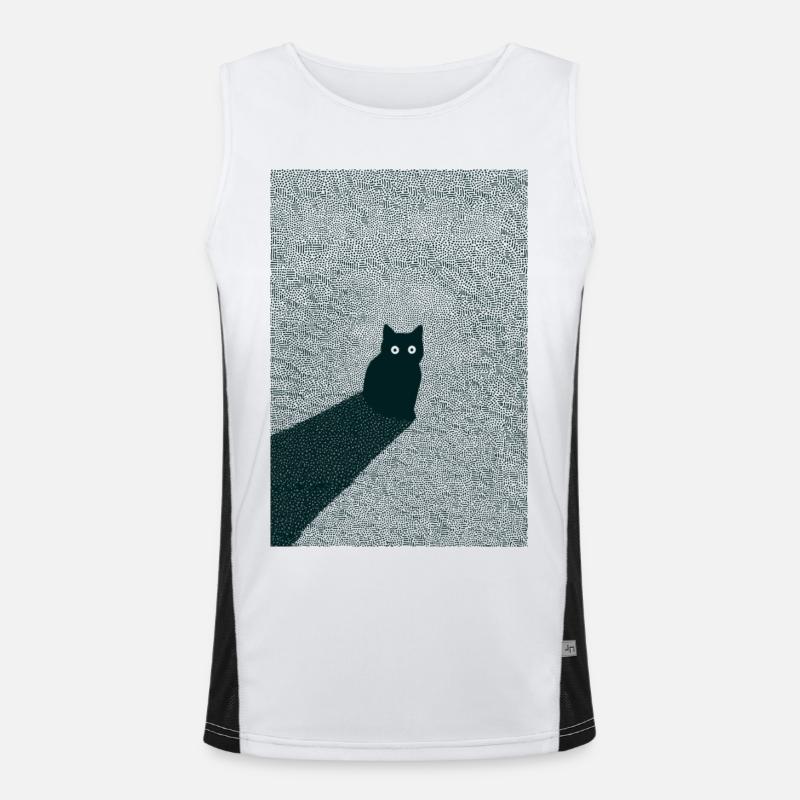 Kitty Dots Funktionelles Kontrast-Tank Top für Männer 