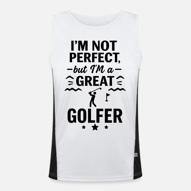 Super Golfer Sport Lustig Golf Funktionelles Kontrast-Tank Top für Männer 