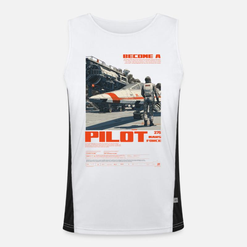 MARS PILOT Men's Functional Contrast Tank Top 