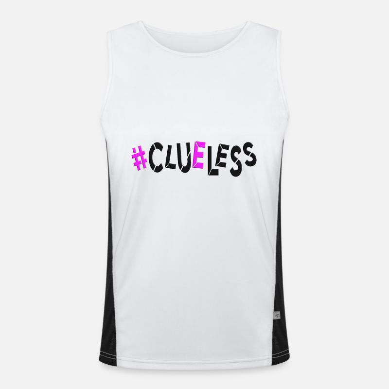#clueless pas de plan sans idées désemparées au hasard Débardeur respirant contrasté Homme 