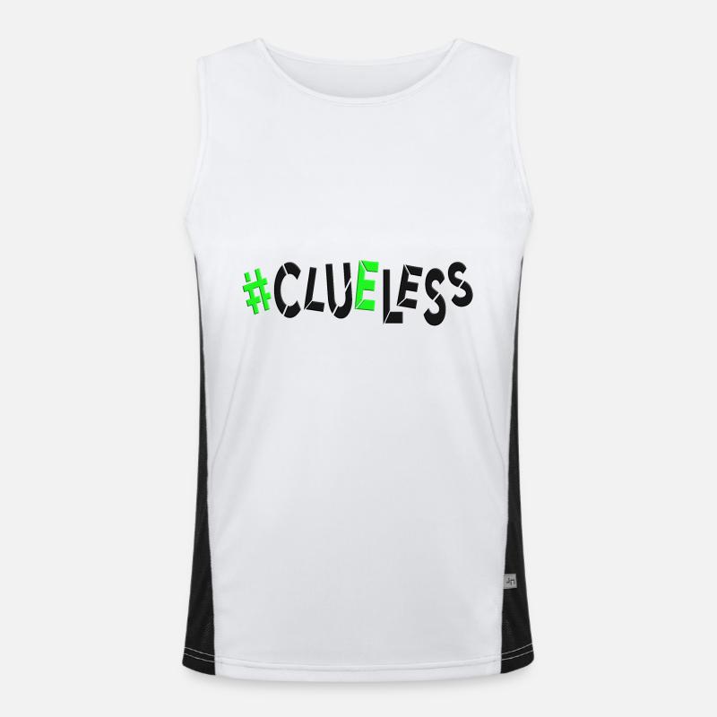 #clueless pas de plan sans idées désemparées au hasard Débardeur respirant contrasté Homme 