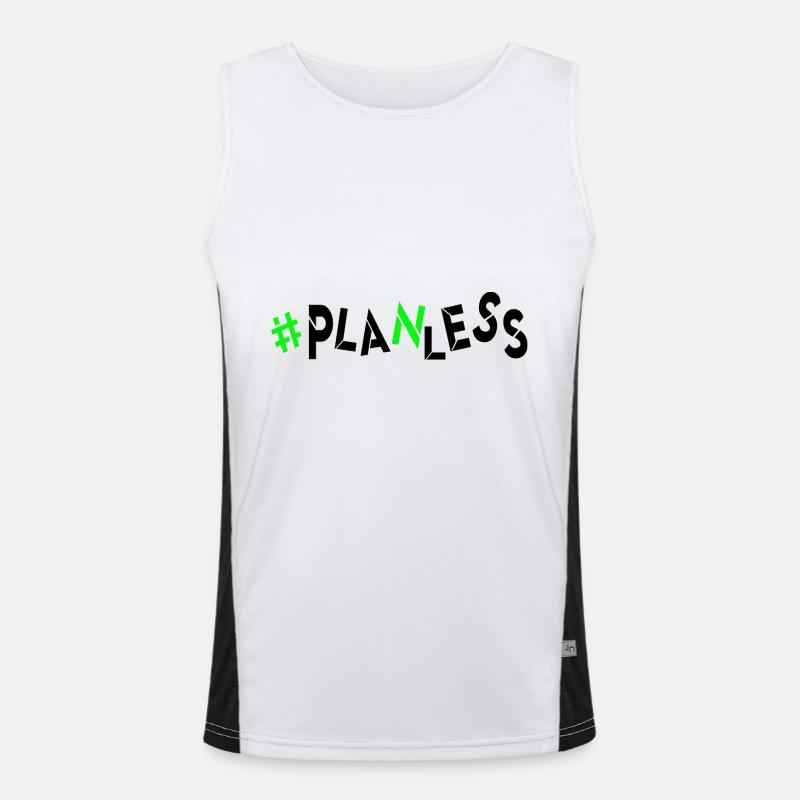 no idea today no plan burnout planless headless Men's Functional Contrast Tank Top 
