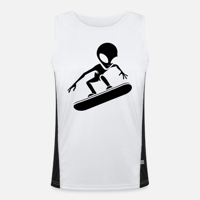 Design minimaliste : Alien Snowboarder Débardeur respirant contrasté Homme 