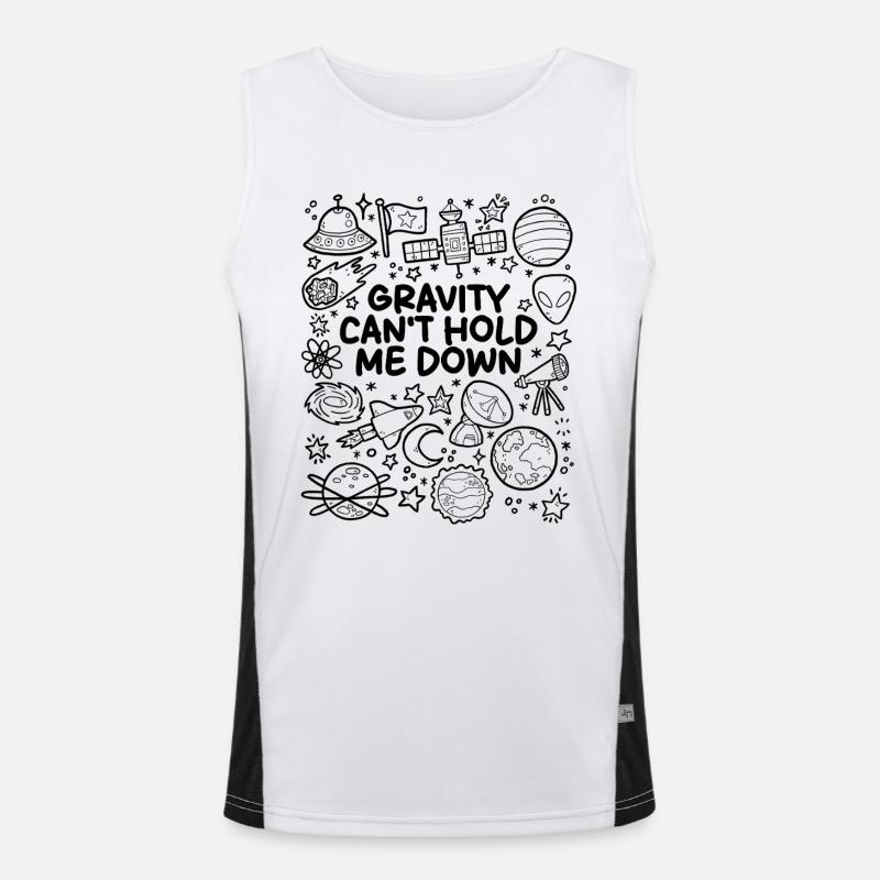 Gravity can't hold me Men's Functional Contrast Tank Top 