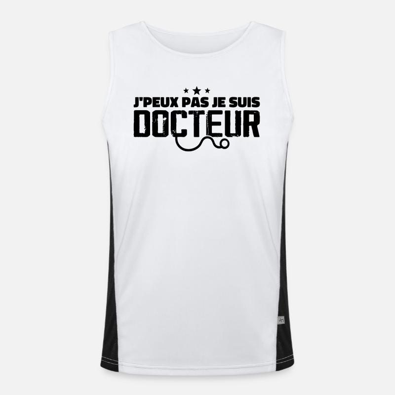 I can't, I'm a doctor Men's Functional Contrast Tank Top 