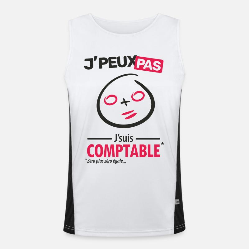 J'peux pas, j'suis comptable Débardeur respirant contrasté Homme 