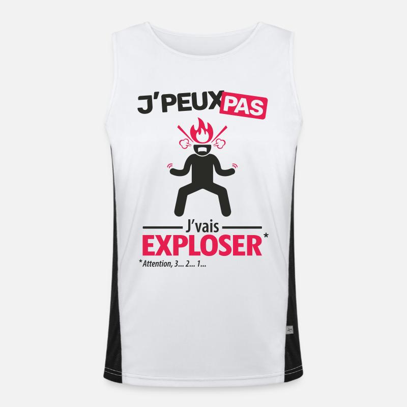 J'peux pas, j'vais exploser ! Débardeur respirant contrasté Homme 