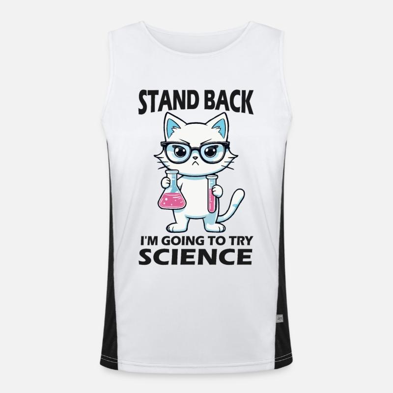 Stand Back - I'm Going to Try Science Men's Functional Contrast Tank Top 