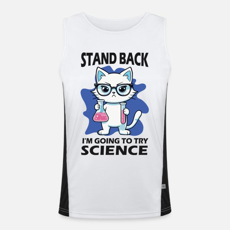 Stand Back - I'm Going to Try Science Men's Functional Contrast Tank Top 