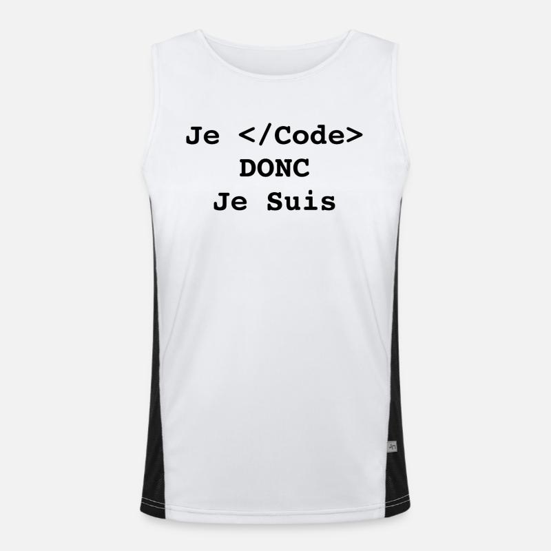 Ich programmiere, also bin ich Informatiker und Programmierer Funktionelles Kontrast-Tank Top für Männer 