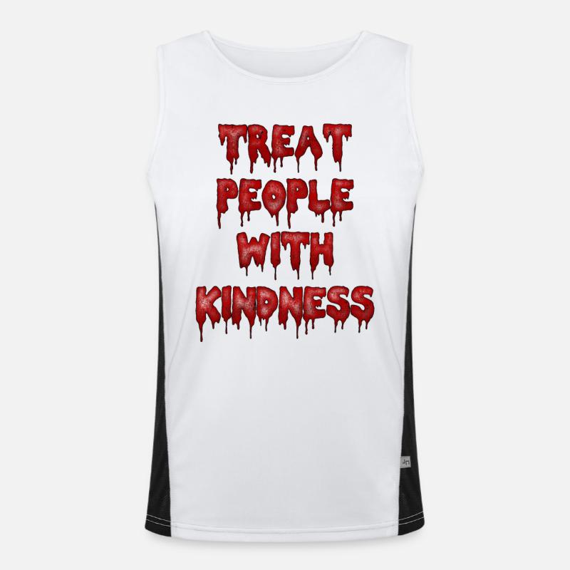 Behandle Menschen mit Freundlichkeit im Gore-Stil Funktionelles Kontrast-Tank Top für Männer 
