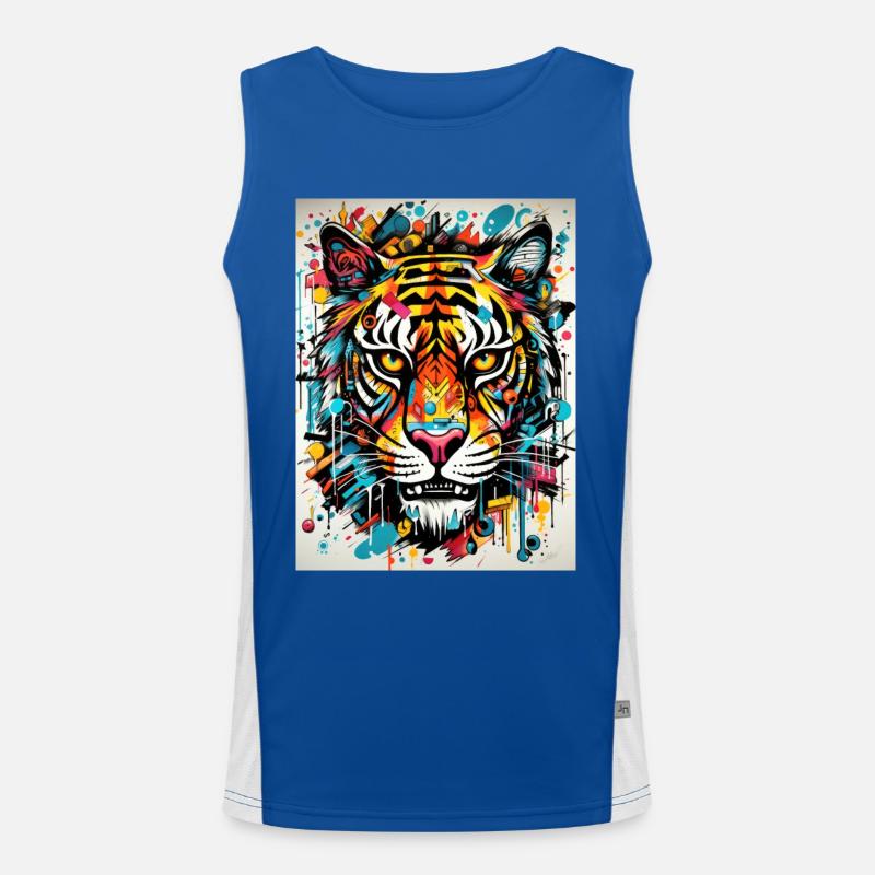 [MB] Ferocious Fear: Lion's Teeth Men's Functional Contrast Tank Top 