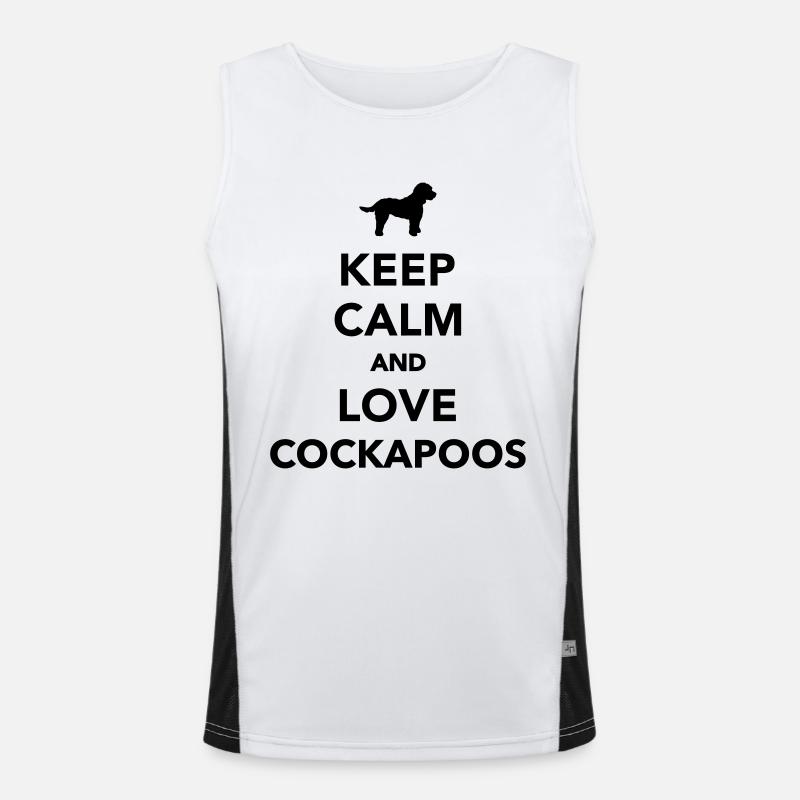Cockapoo - Men's Functional Contrast Tank Top  - white/black