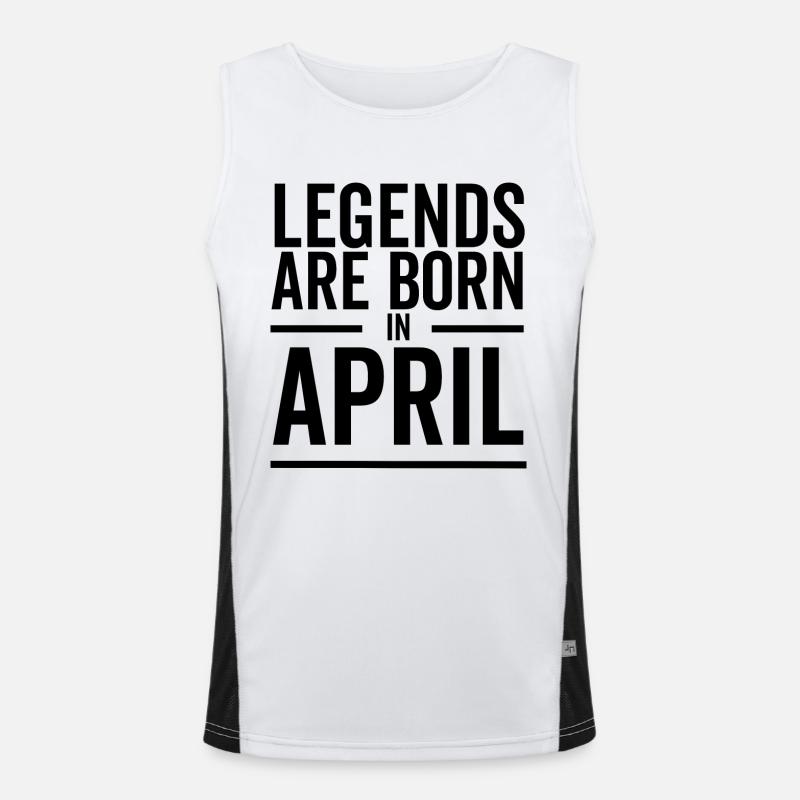 Legenden werden im April geboren Funktionelles Kontrast-Tank Top für Männer 