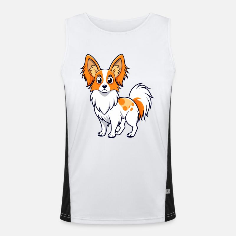Alert Papillon Digitale Kunst Funktionelles Kontrast-Tank Top für Männer 