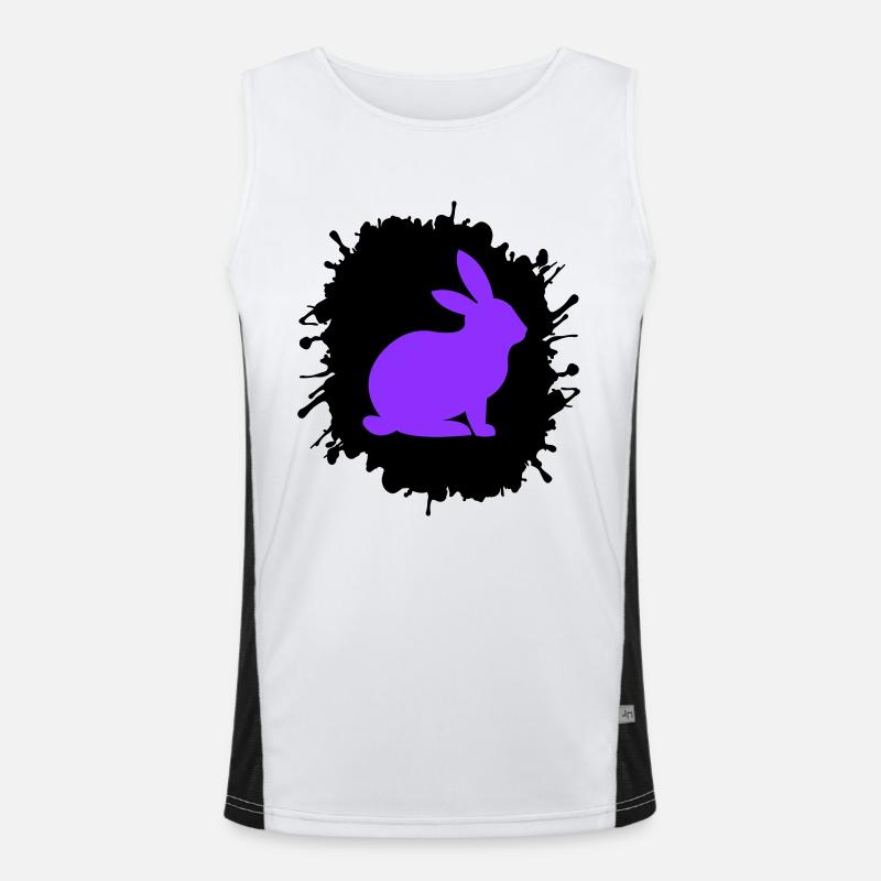 Splatter Bunny Men's Functional Contrast Tank Top 