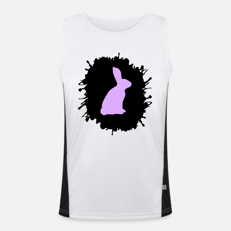 Splatter Bunny Men's Functional Contrast Tank Top 