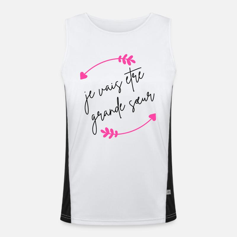 Ich werde eine große Schwester sein Funktionelles Kontrast-Tank Top für Männer 