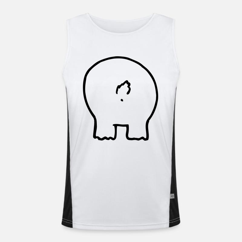 Bear printed 2 sides Débardeur respirant contrasté Homme 