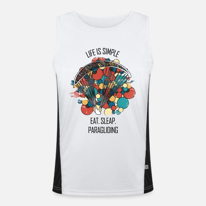 Paragliding Gleitschirm Paragleiter Paraglider Men's Functional Contrast Tank Top 