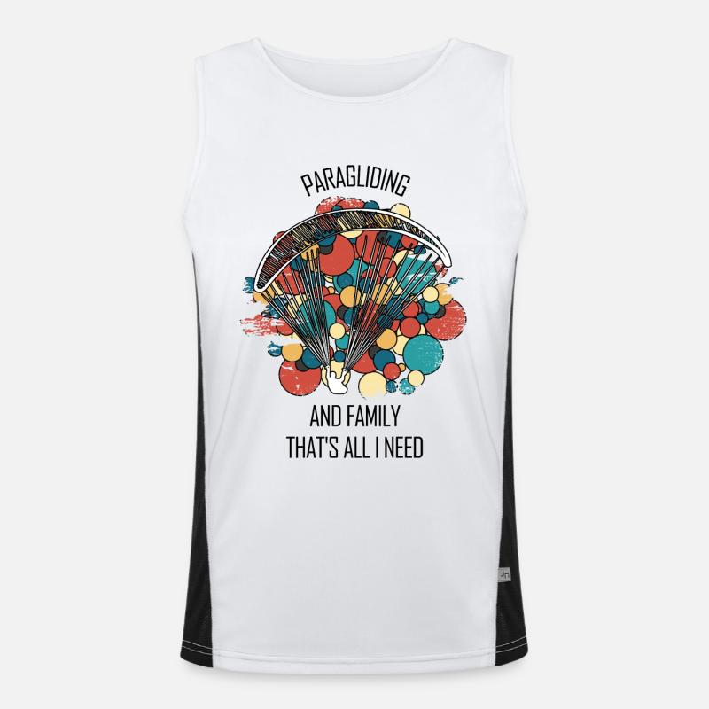 Paragliding Gleitschirm Paragleiter Paraglider Men's Functional Contrast Tank Top 