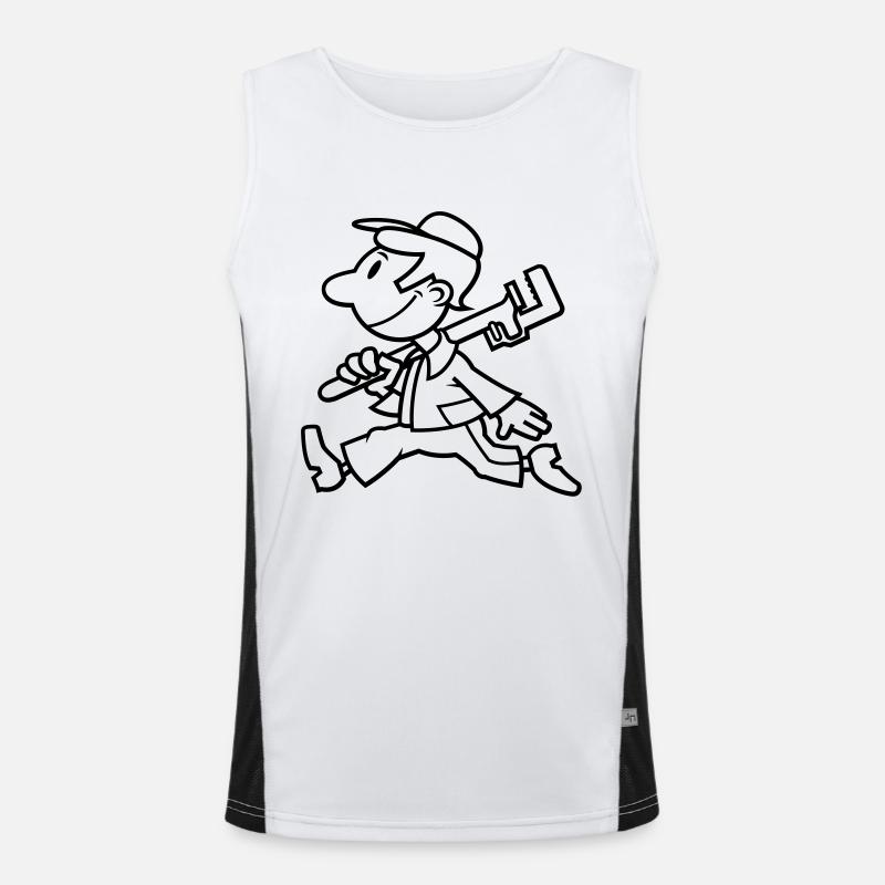 vl083a_worker_1c Débardeur respirant contrasté Homme 