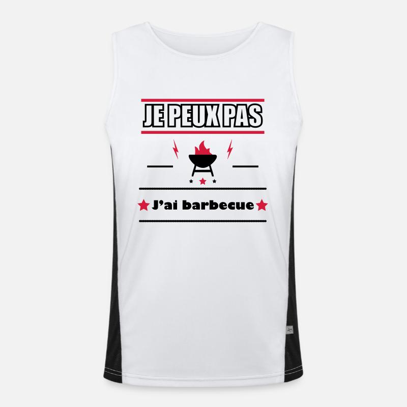 J'peux pas j'ai barbecue Débardeur respirant contrasté Homme 