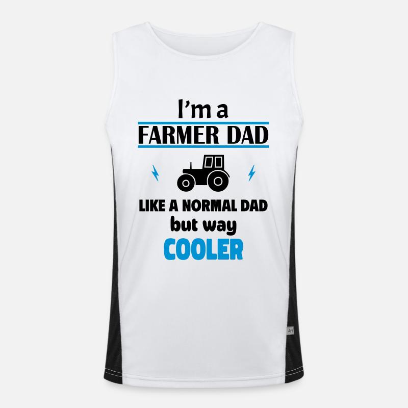 Ich bin ein Bauern Papa Funktionelles Kontrast-Tank Top für Männer 