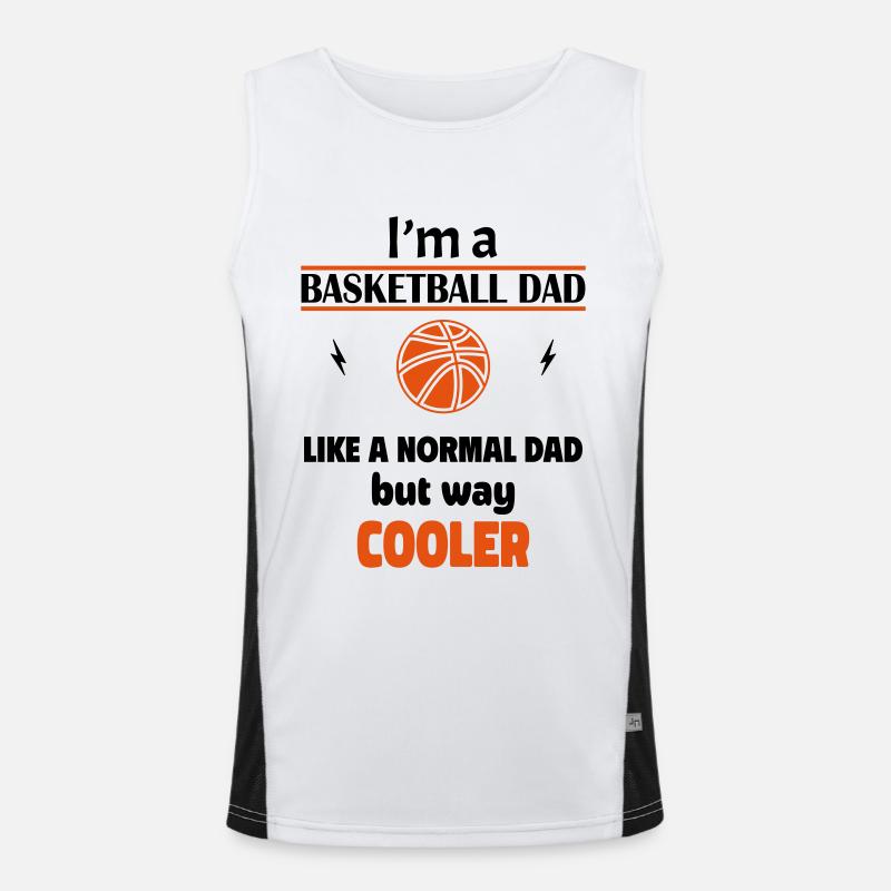 Ich bin ein Basketball Papa Funktionelles Kontrast-Tank Top für Männer 
