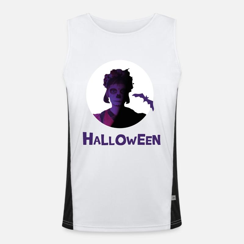 Mexikanisches Halloween Mädchen Funktionelles Kontrast-Tank Top für Männer 