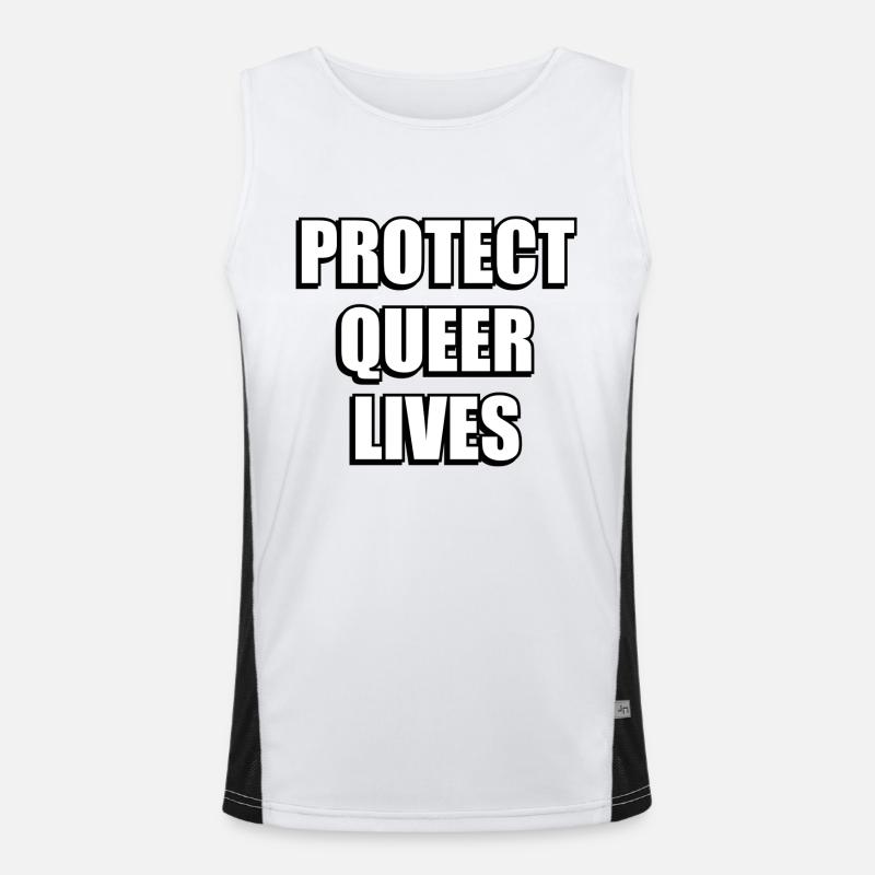 Protégez les vies queer Débardeur respirant contrasté Homme 