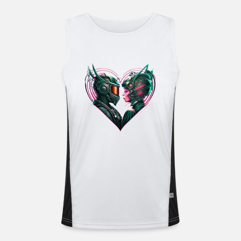 Valentinstag | Valentine's Day | Future Lovers Funktionelles Kontrast-Tank Top für Männer
