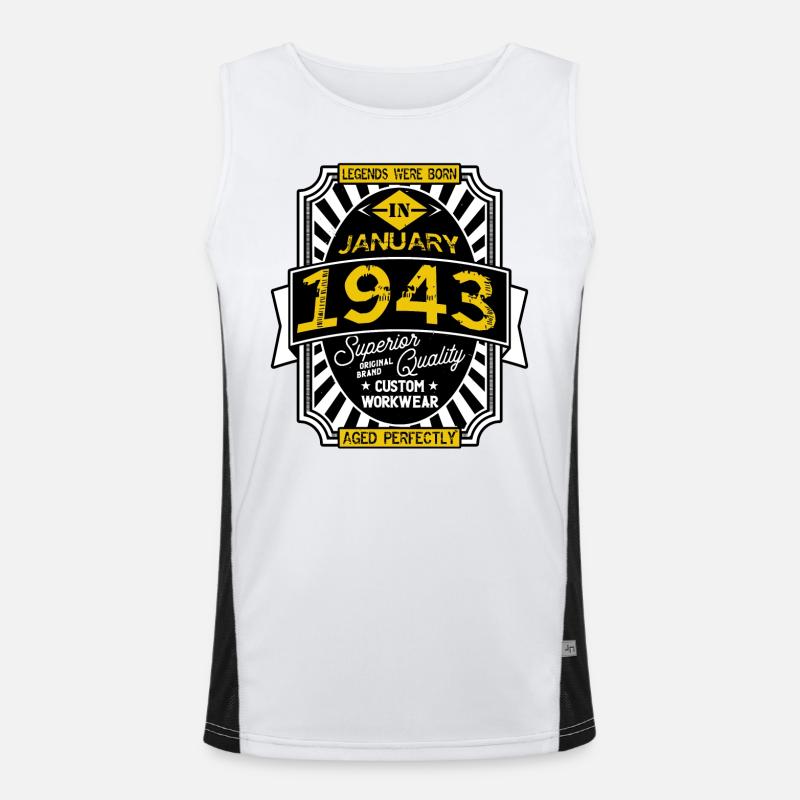 1943 JANUAR Funktionelles Kontrast-Tank Top für Männer 