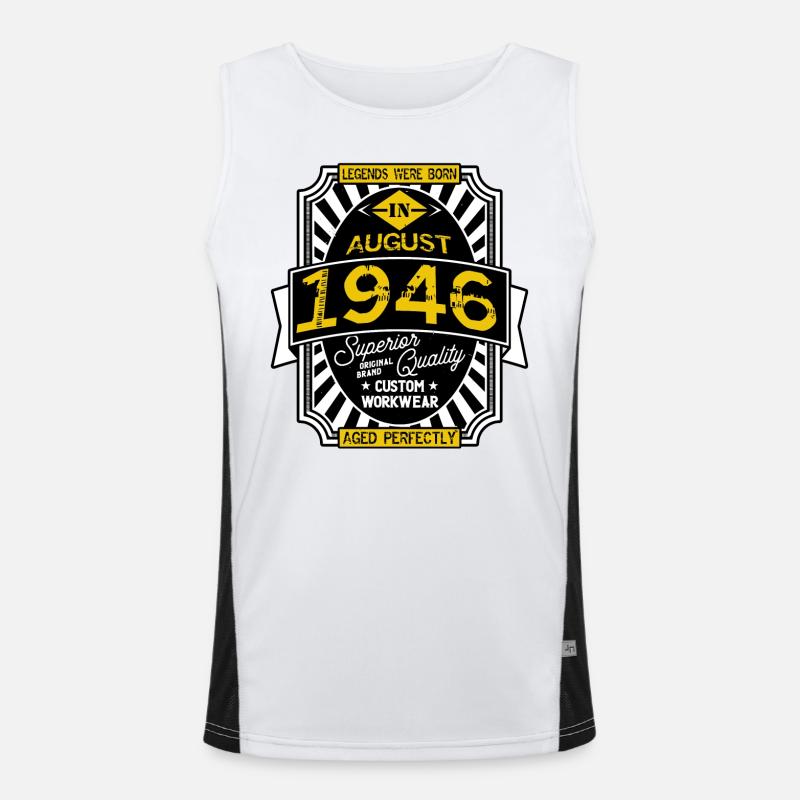 AUGUST 1946 Funktionelles Kontrast-Tank Top für Männer 