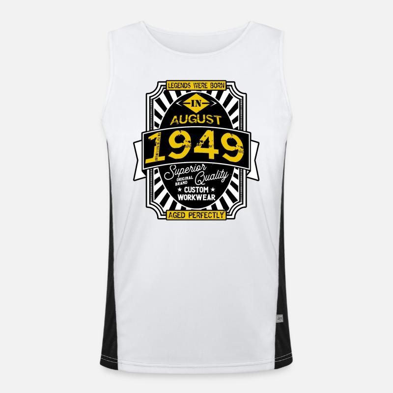 1949 AUGUST Men's Functional Contrast Tank Top 