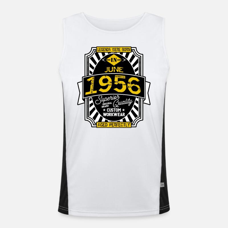 1956 JUNI Funktionelles Kontrast-Tank Top für Männer 