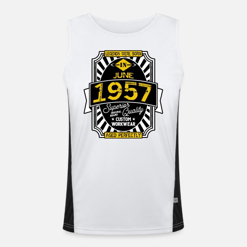 1957 JUNI Funktionelles Kontrast-Tank Top für Männer 