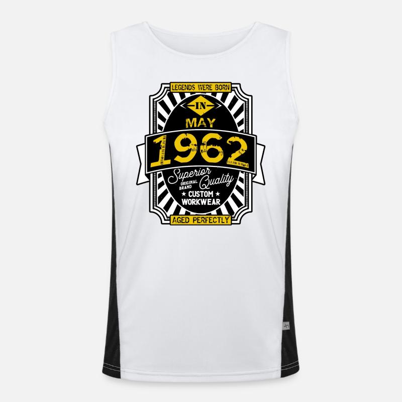 1962 MAY Men's Functional Contrast Tank Top 