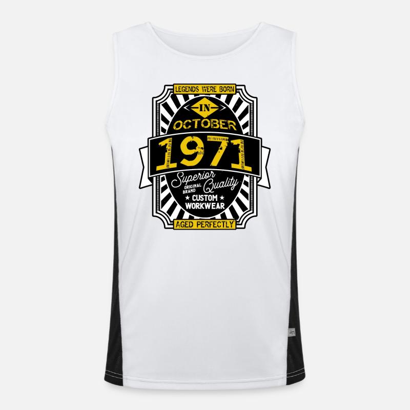 1971 OKTOBER Funktionelles Kontrast-Tank Top für Männer 
