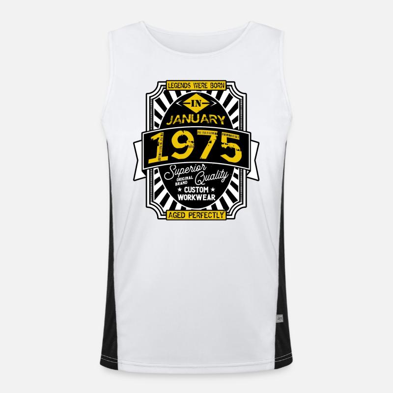JANUAR 1975 Funktionelles Kontrast-Tank Top für Männer 