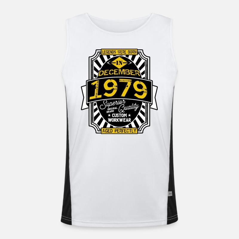 1979 DECEMBER Men's Functional Contrast Tank Top 