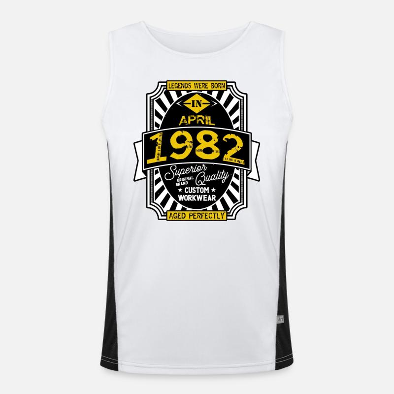 April 1982 Funktionelles Kontrast-Tank Top für Männer 